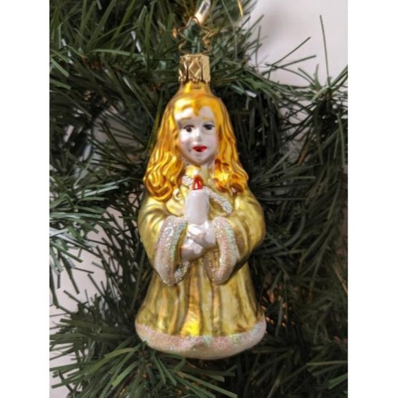 Choir Girl with Candle Retired Old World Christmas Inge Glas Ornament - Picture 1 of 4